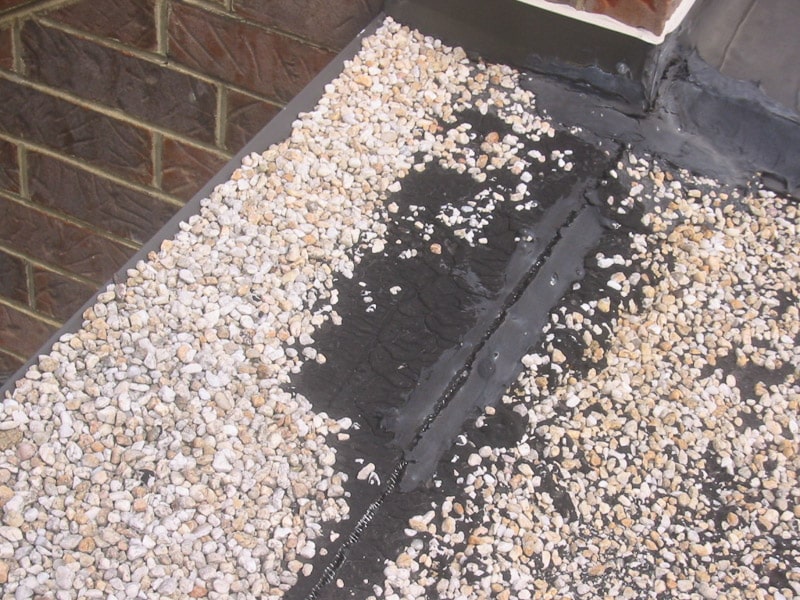 Gaps in the seam of a membrane roof, inspected by Garland UK