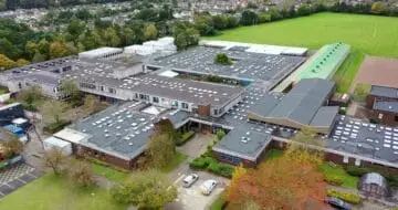 Corfe Hills roof refurbishment aerial shot