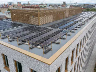 Liquid waterproofing system with solar panels Dura-Coat
