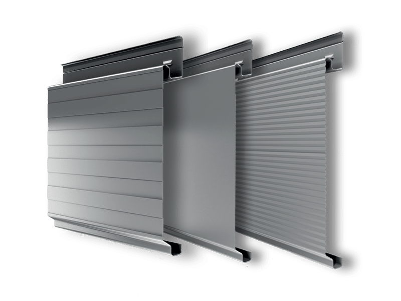 Cladding profiles showing smooth, macro and micro panels