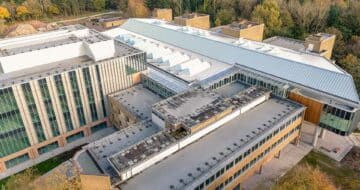 Alderley Park technology centre with standing seam metal roof system