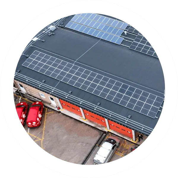 Garland UK fire station roof with Solar PV system
