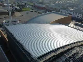 R0MER LOC storm-resilient roof securing SC2 Water Park community facility