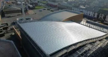 R0MER LOC storm-resilient roof securing SC2 Water Park community facility