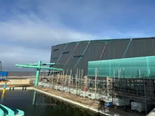 Installation works underway on storm-resilient metal roofing system