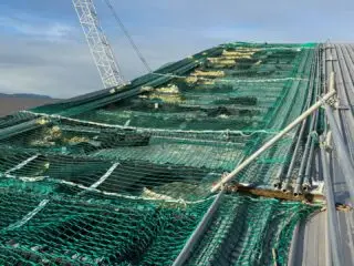 Severe weather damage exposing original leisure centre roof structure