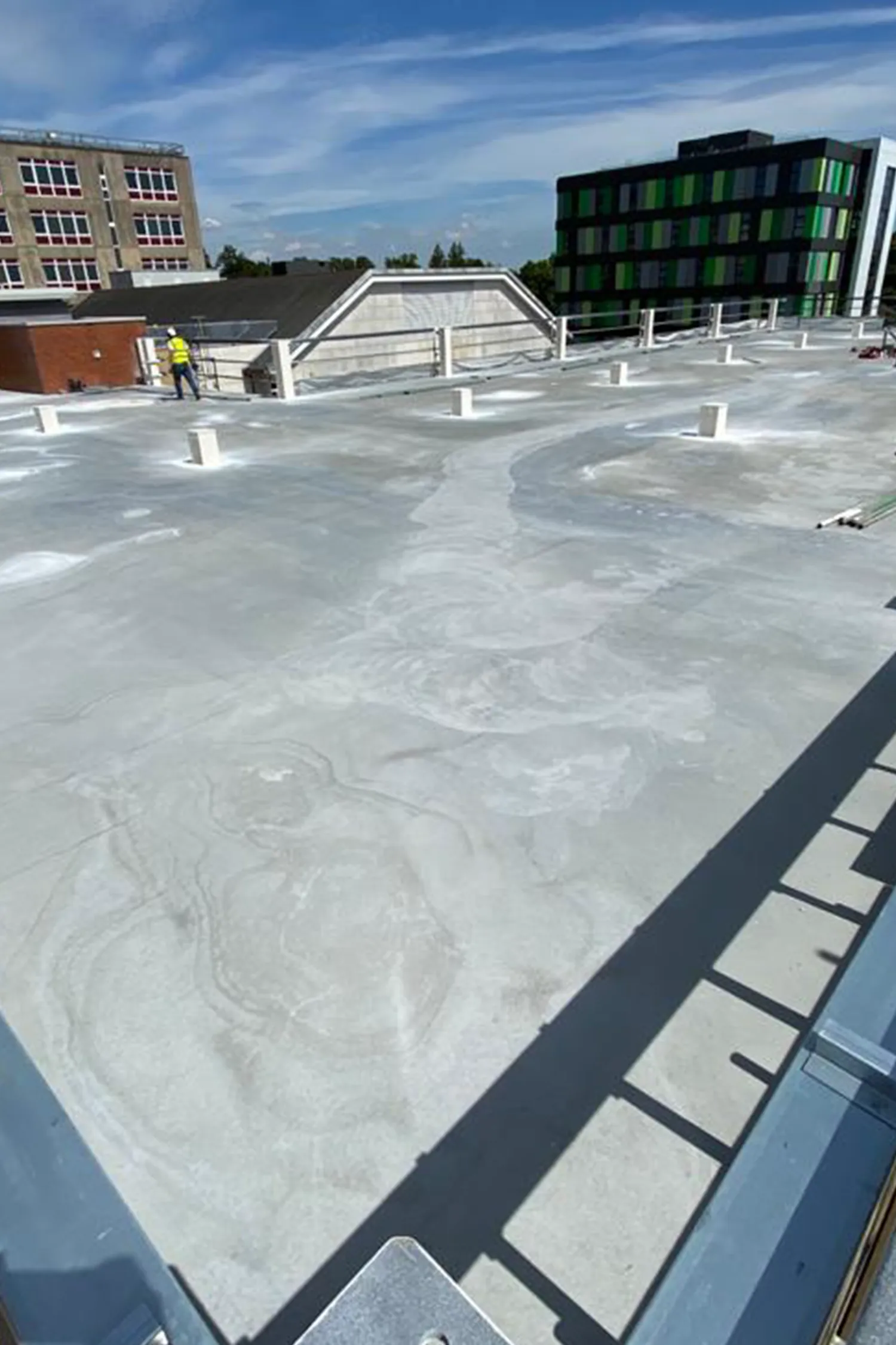 Rooftop terrace at Southampton General Hospital oncology ward under construction